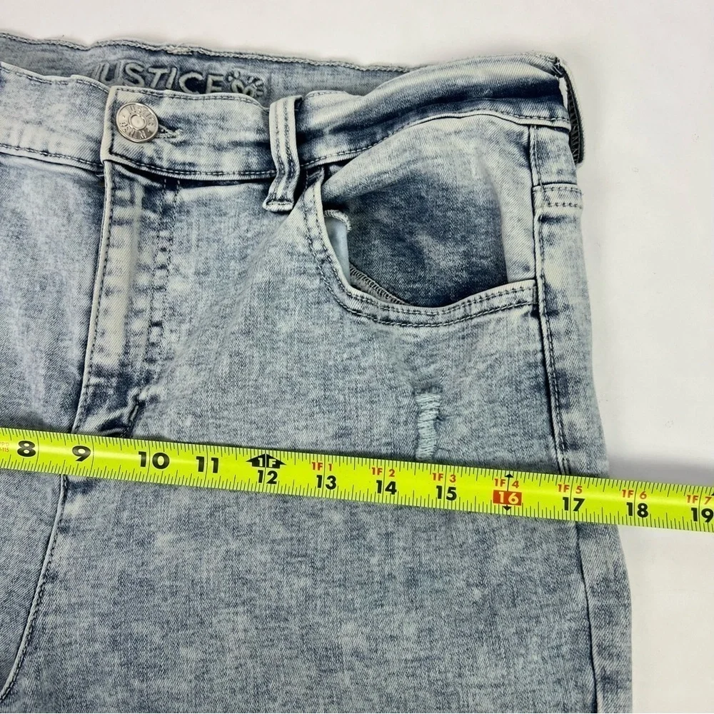 Justice Girl’s Jeans & Cat & Jack Belts Sz 16 Plus Raw Hems Pockets Stretch